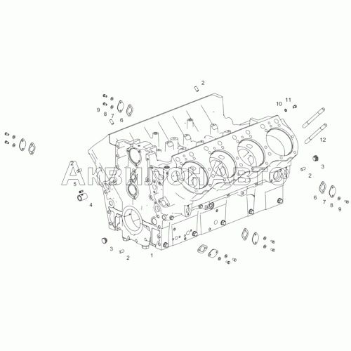 658.1002012-31 Блок цилиндров 658.1002012-31 Блок цилиндров