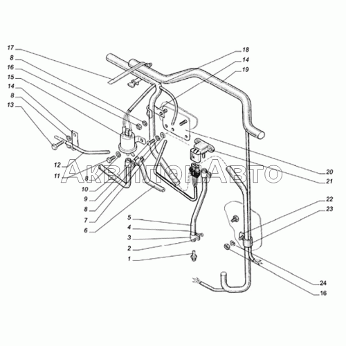 Клапан электромагнитный системы рециркуляции, датчик давления наддува, жгуты и провода системы управления двигателем Клапан электромагнитный системы рециркуляции, датчик давления наддува, жгуты и провода системы управления двигателем