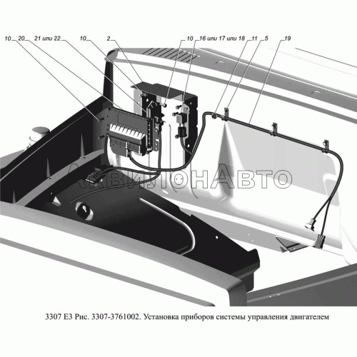 3307-3761002. Установка приборов системы управления двигателем