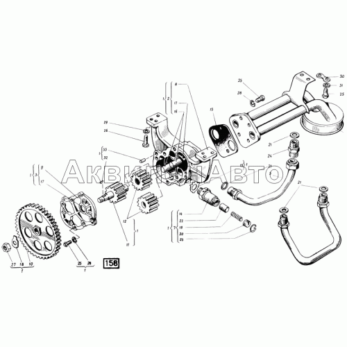 Насос масляный СМД-31, -31А, -31.01, 31Б.04