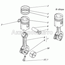 Поршень с шатуном 463-03с1