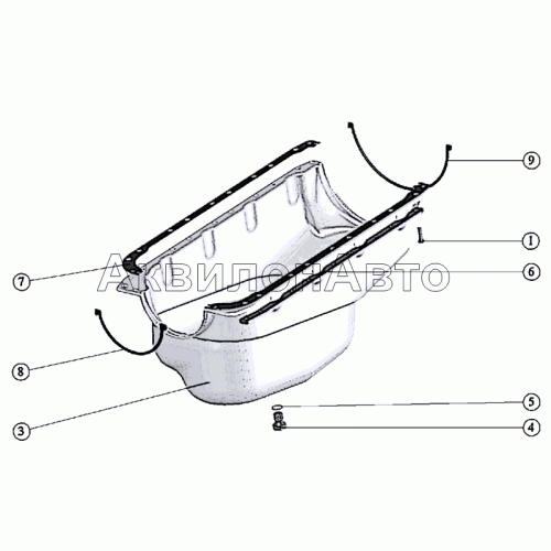 Установка масляного картера Установка масляного картера