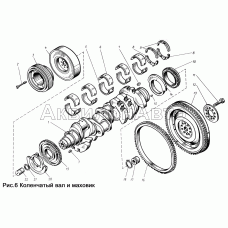 Коленчатый вал и маховик