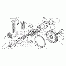 Вал коленчатый и маховик