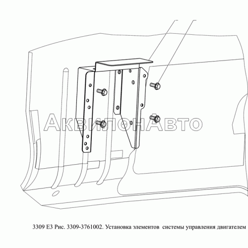 3309-3761002. Установка элементов системы управления двигателем