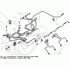 Трубопроводы топливные двигателя ЯМЗ-238М2