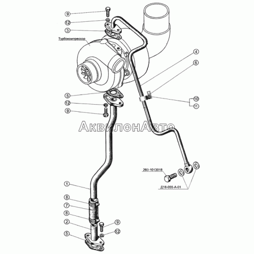 Маслопроводы турбокомпрессора Маслопроводы турбокомпрессора