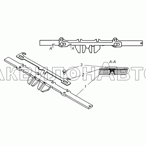 337.1111180 Рейка правая в сборе