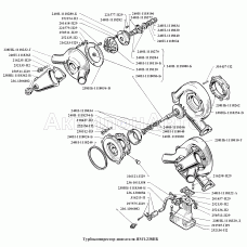 Турбокомпрессор двигателя ЯМЗ-238НБ