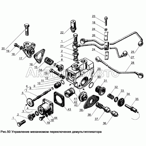 Управление механизмом переключения демультипликатора