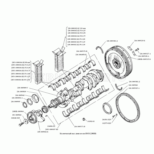 Коленчатый вал двигателя ЯМЗ-238