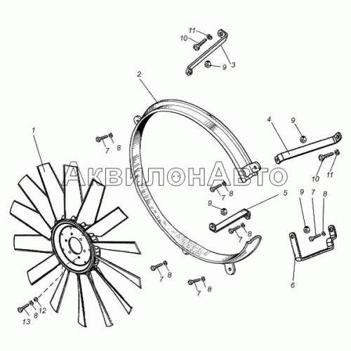 Вентилятор, кожух вентилятора Вентилятор, кожух вентилятора