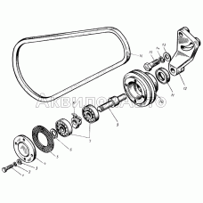 Натяжное приспособление ремня водяного насоса