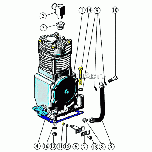Установка пневмокомпрессора Установка пневмокомпрессора