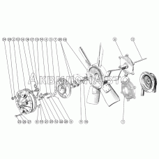 Установка муфты вентилятора Установка вентилятора