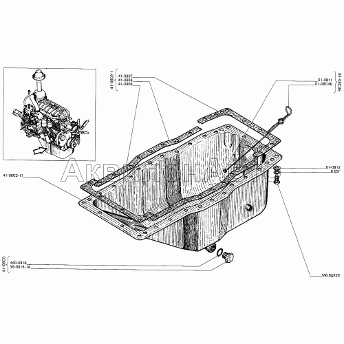 Крышка картера нижняя Крышка картера нижняя