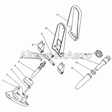 Педаль привода тормозного крана