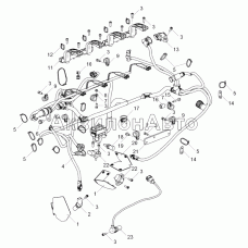 53443.3724011-10 Установка жгута датчиков (ЯМЗ-53443-20, ЯМЗ-53443-10, ЯМЗ-53443-30)
