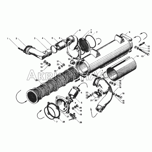 Теплообменник жидкостно-масляный трубчатый