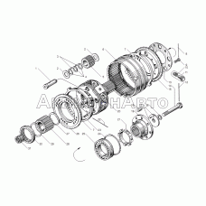 Вал и шестерни демультипликатора КП ЯМЗ-239