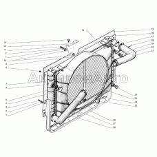 Радиатор, кожух вентилятора, датчик сигнализатора перегрева охлаждающей жидкости