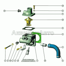 Установка корпуса термостата Установка корпуса термостата