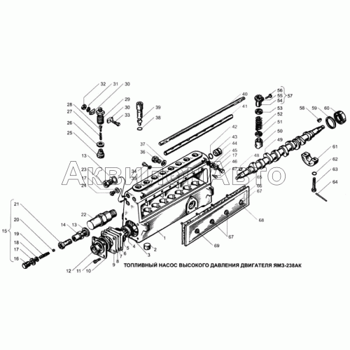 Топливный насос высокого давления двигателя ЯМЗ-238АК