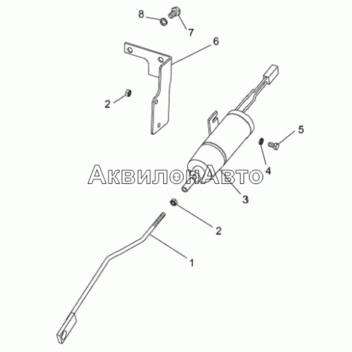 Привод рычага останова ТНВД
