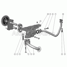 Установка масляного насоса. Установка приёмника масляного насоса.