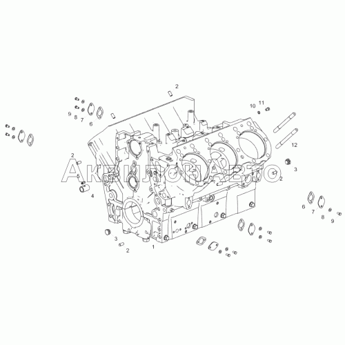 656.1002012-31 Блок цилиндров 656.1002012-31 Блок цилиндров