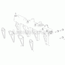 5344.1303005 Установка трубы распределительной (ЯМЗ-5344-10, ЯМЗ-53441-20)