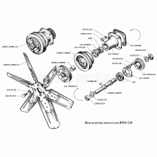 Вентилятор двигателя ЯМЗ-238НБ