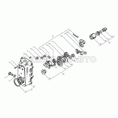 Корпус регулятора частоты вращения двигателей ЯМЗ-238БЕ, ЯМЗ-238ДЕ