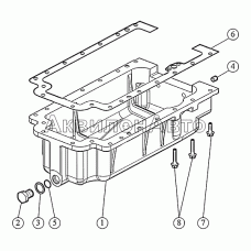 Установка картера масляного.