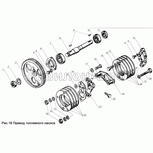 Привод топливного насоса
