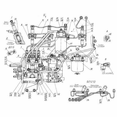 Топливные трубопроводы и установка топливной аппаратуры Топливные трубопроводы и установка топливной аппаратуры