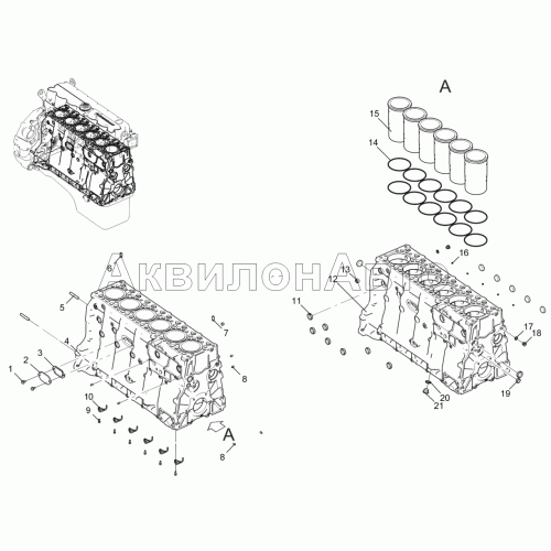 Блок цилиндров 536-30-100200-010 Блок цилиндров 536-30-100200-010