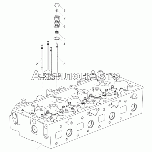 5340.1003010-20 Головка цилиндров с клапанами