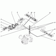 Насос водяной, вентилятор и термостат 442-55-13с1-01