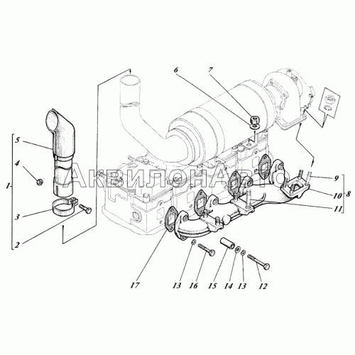 Установка коллектора выпускного 440-07c1 Установка коллектора выпускного 440-07c1