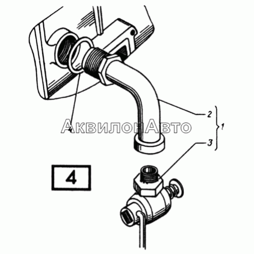 Трубка сливная СМД-14НГ,-14БН,-15Н,-19,-20