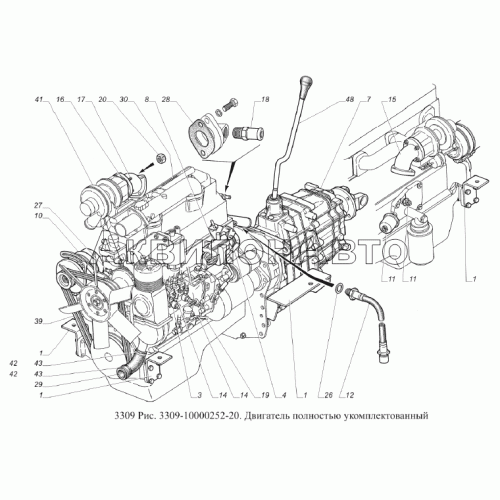 Двигатель полностью укомплектованный