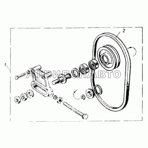 Натяжное приспособление ремня водяного насоса