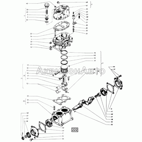 Головка компрессора с клапанным механизмом