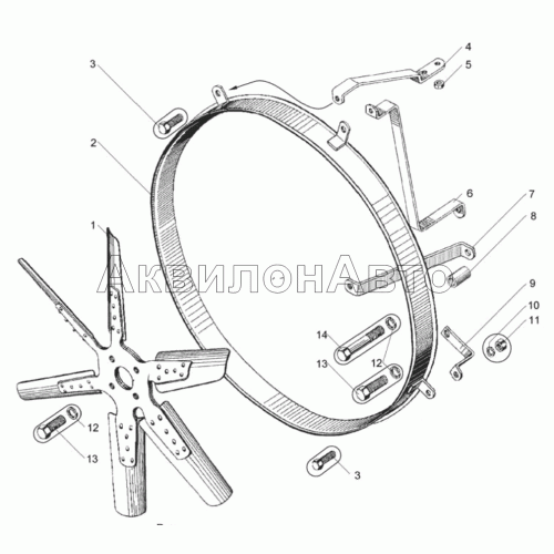 Вентилятор и кожух вентилятора
