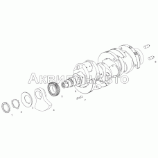 7601.1005012 Вал коленчатый с шестерней и передним маслоотражателем