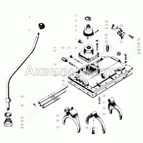 Механизм переключения коробки передач ЯМЗ-236Н