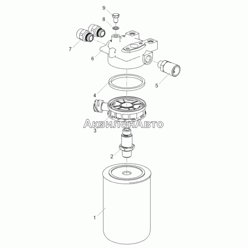 53443.1117010-20 Фильтр тонкой очистки топлива с подогревателем 53443.1117010-20 Фильтр тонкой очистки топлива с подогревателем