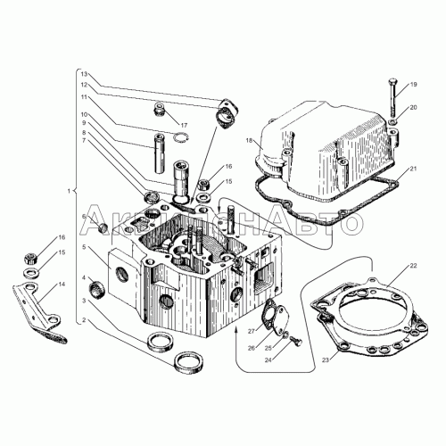 Головка цилиндра двигателя ЯМЗ-238ДЕ2 Головка цилиндра двигателя ЯМЗ-238ДЕ2