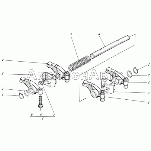 Передаточный механизм газораспределения 41-06с6